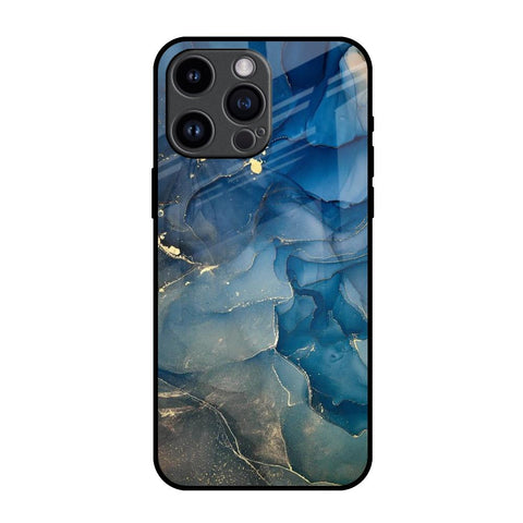Blue Cool Marble Glossy Case for iPhone 14 Pro Max