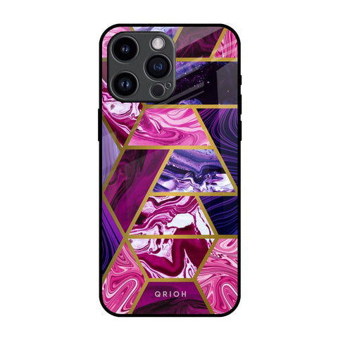 Electroplated Geometric Marble Glossy Case for iPhone 14 Pro Max