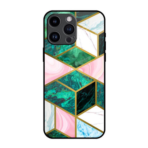 Seamless Green Marble Glossy Case for iPhone 14 Pro Max
