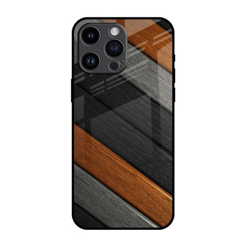 Tri Color Wood Glossy Case for iPhone 14 Pro Max