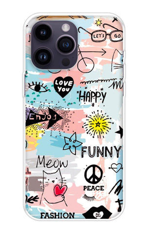 Happy Doodle Soft Cover for iPhone 14 Pro Max