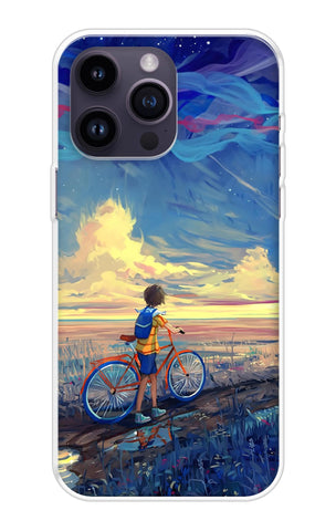 Riding Bicycle to Dreamland Soft Cover for iPhone 14 Pro Max