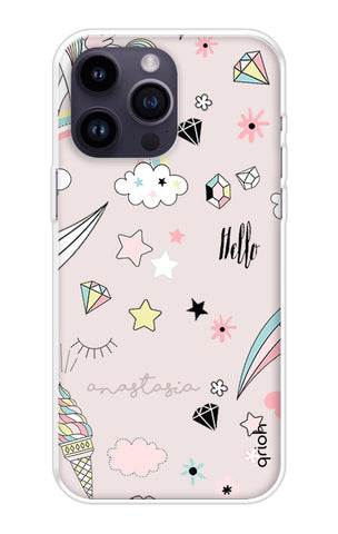 Unicorn Doodle Soft Cover For iPhone 14 Pro Max