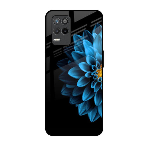 Half Blue Flower Glossy Case for Realme 9 5G