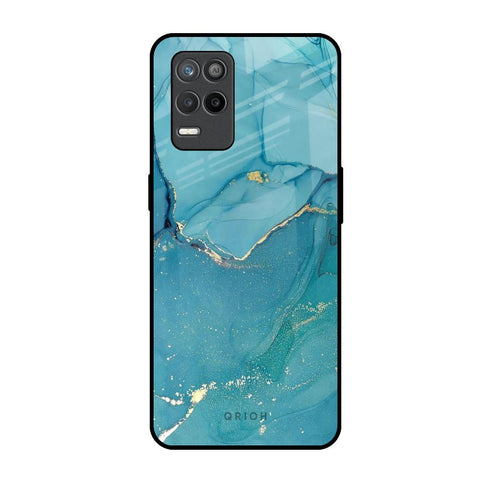 Blue Golden Glitter Glossy Case for Realme 9 5G