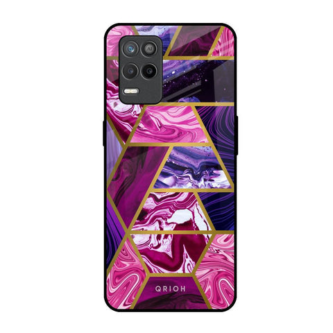 Electroplated Geometric Marble Glossy Case for Realme 9 5G