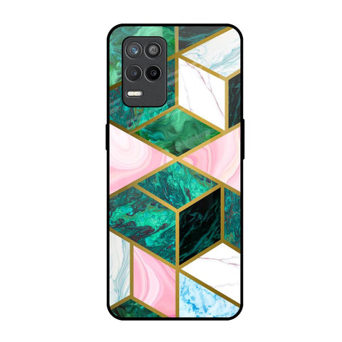 Seamless Green Marble Glossy Case for Realme 9 5G
