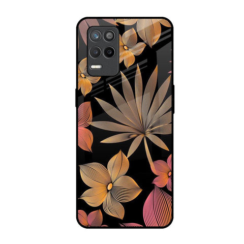 Lines Pattern Flowers Glossy Case for Realme 9 5G