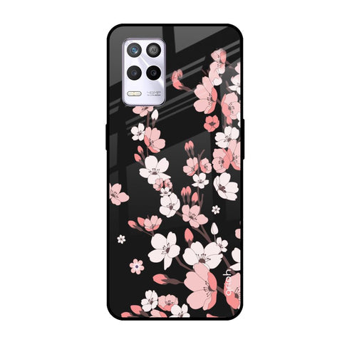 Black Cherry Blossom Glossy Case for Realme 9 5G