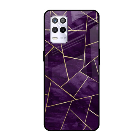 Geometric Purple Glossy Case For Realme 9 5G
