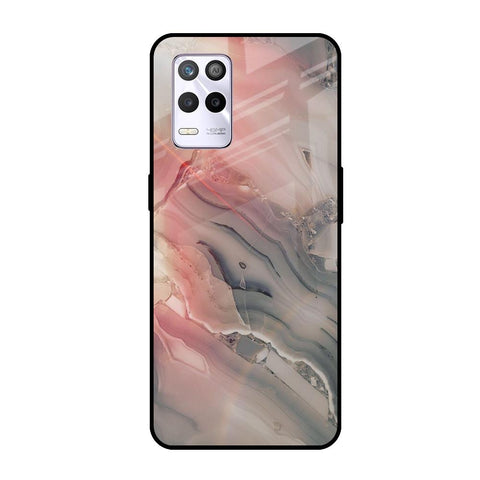 Pink And Grey Marble Glossy Case For Realme 9 5G