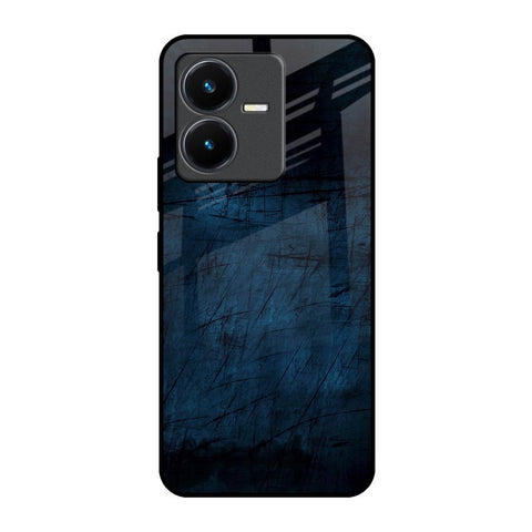 Dark Blue Grunge Glossy Case for Vivo Y22