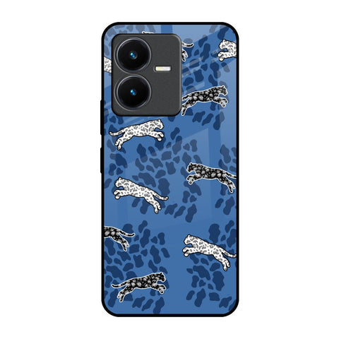 Blue Cheetah Glossy Case for Vivo Y22