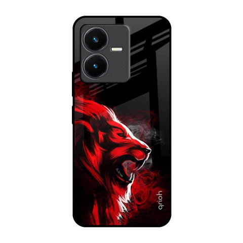 Red Angry Lion Glossy Case for Vivo Y22