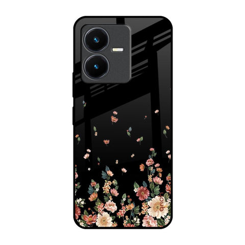 Floating Floral Print Glossy Case for Vivo Y22
