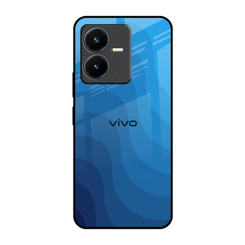 Blue Wave Abstract Glossy Case for Vivo Y22