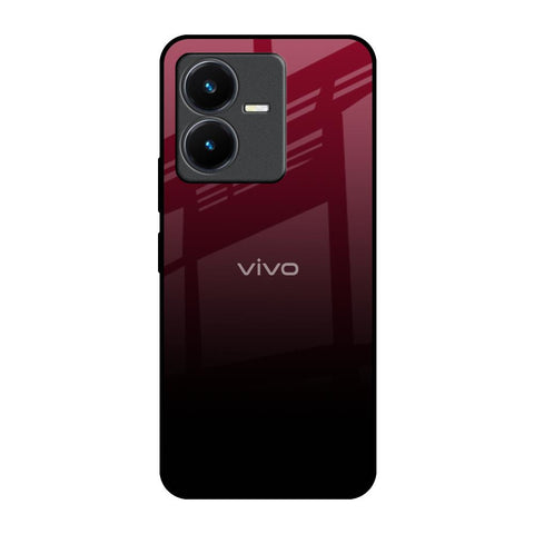 Wine Red Glossy Case For Vivo Y22
