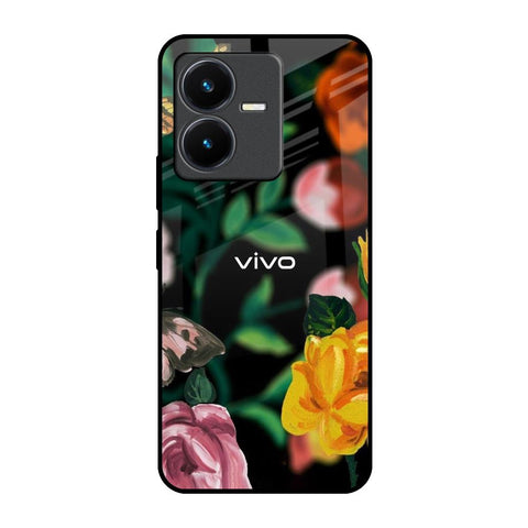 Flowers & Butterfly Glossy Case for Vivo Y22