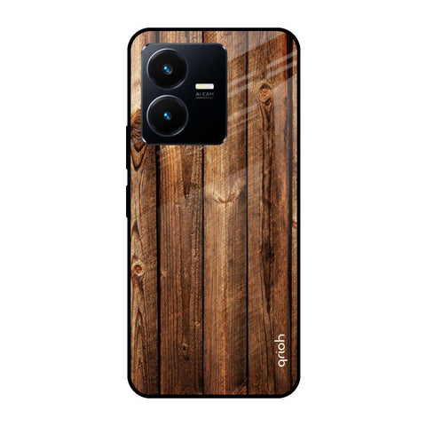 Timber Printed Glossy case for Vivo Y22