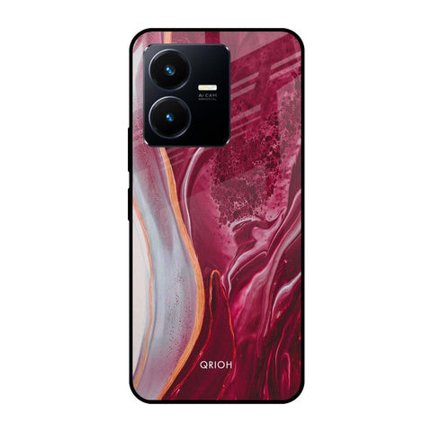 Crimson Ruby Glossy Case for Vivo Y22
