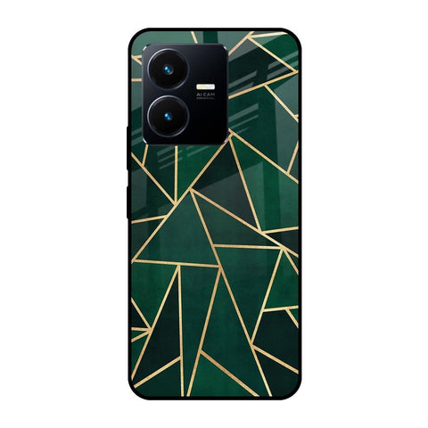 Abstract Green Glossy Case For Vivo Y22
