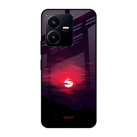 Morning Red Sky Glossy Case For Vivo Y22