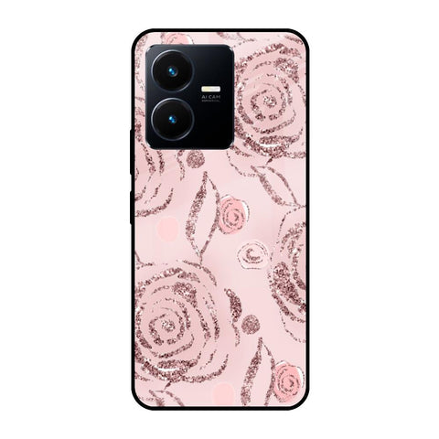 Shimmer Roses Glossy case for Vivo Y22