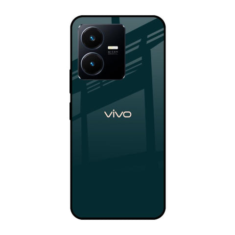 Hunter Green Glossy Case For Vivo Y22