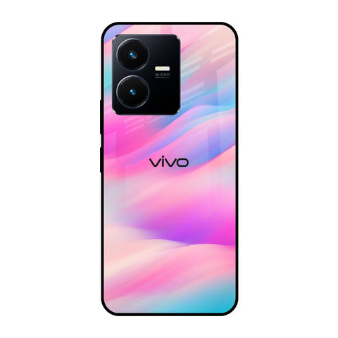 Colorful Waves Glossy case for Vivo Y22