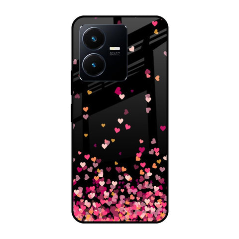 Heart Rain Fall Glossy Case For Vivo Y22