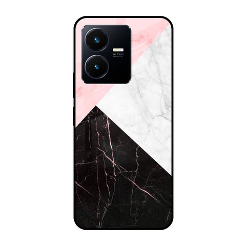 Marble Collage Art Glossy Case For Vivo Y22