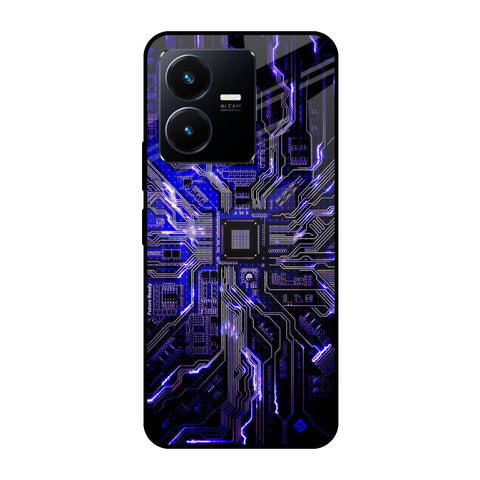 Techno Color Pattern Glossy Case For Vivo Y22