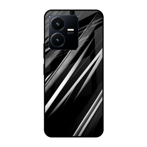Black & Grey Gradient Glossy Case For Vivo Y22