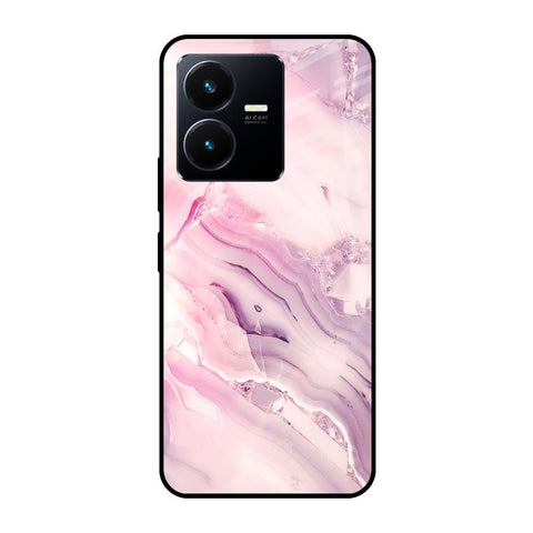 Diamond Pink Gradient Glossy Case For Vivo Y22