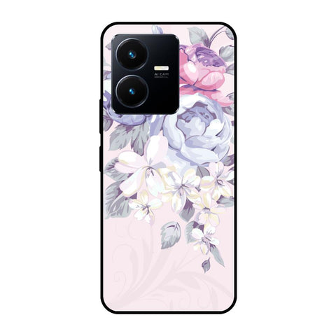 Elegant Floral Glossy case for Vivo Y22
