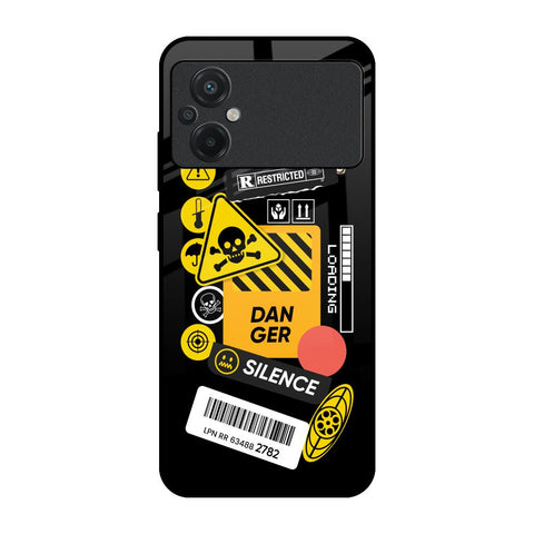 Danger Signs Glossy Case for Poco M5