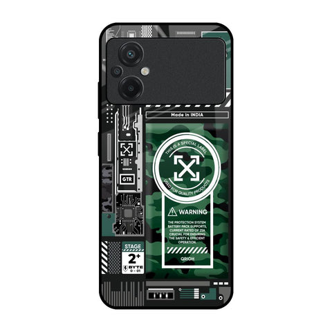Green Camo Circuit Glossy Case for Poco M5