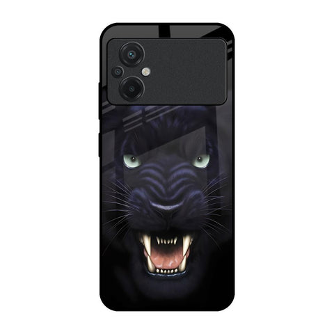 Angry Black Leopard Glossy Case for Poco M5