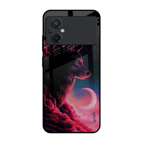 Moon Wolf Glossy Case for Poco M5