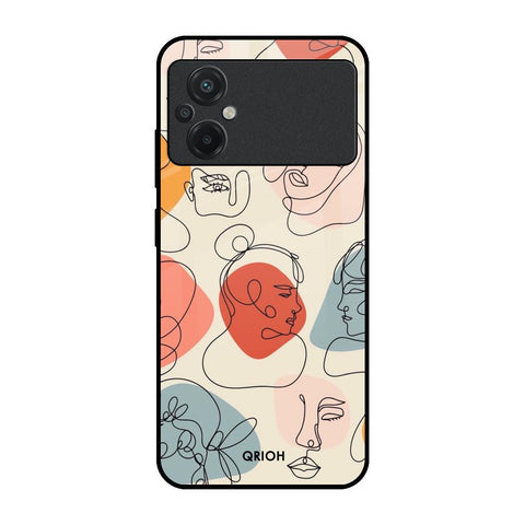 Abstract Faces Glossy Case for Poco M5