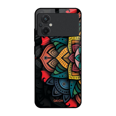 Retro Gorgeous Flower Glossy Case for Poco M5