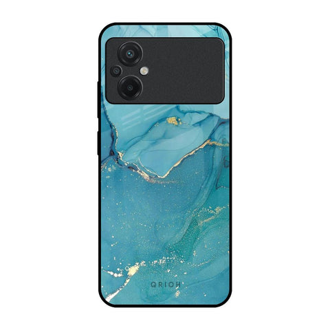 Blue Golden Glitter Glossy Case for Poco M5