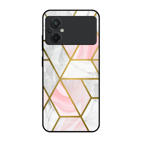 Geometrical Marble Glossy Case for Poco M5