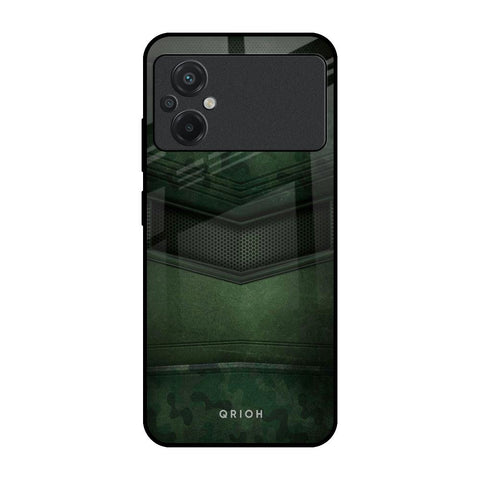 Green Leather Glossy Case for Poco M5