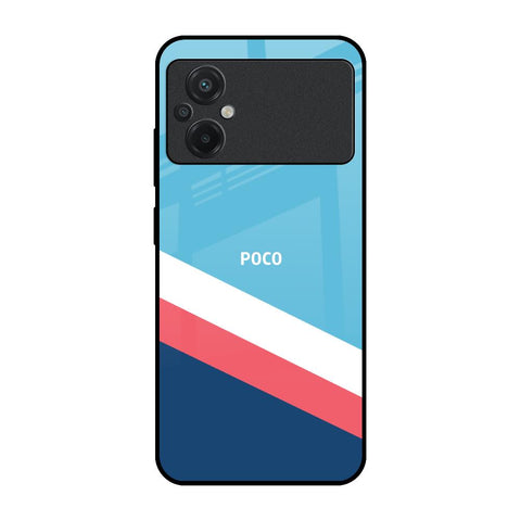 Pink & White Stripes Glossy Case For Poco M5