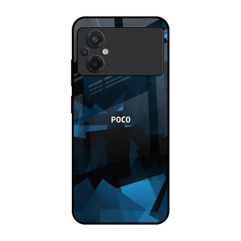 Polygonal Blue Box Glossy Case For Poco M5