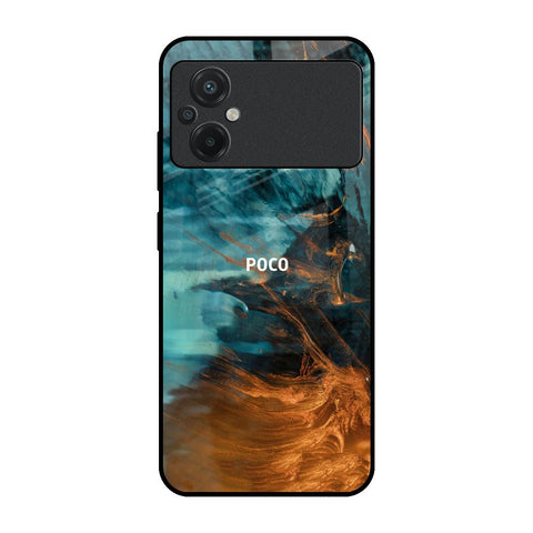Golden Splash Glossy Case for Poco M5