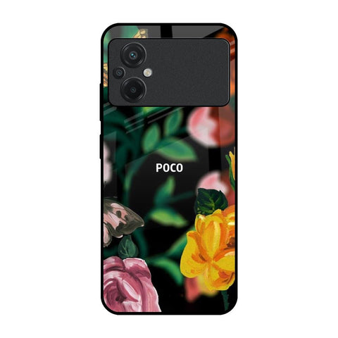Flowers & Butterfly Glossy Case for Poco M5