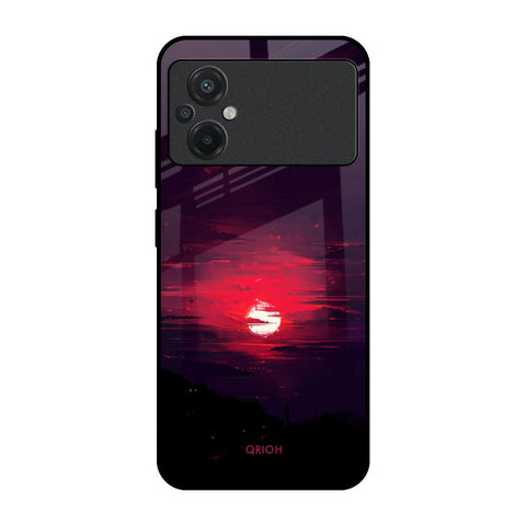 Morning Red Sky Glossy Case For Poco M5