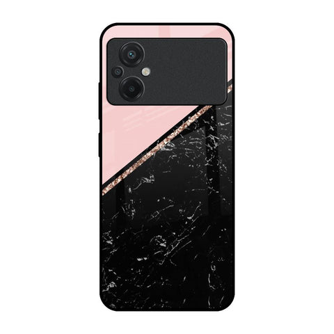 Marble Texture Pink Glossy Case For Poco M5